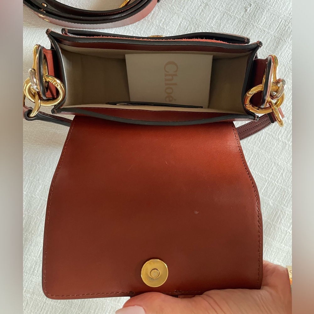 SMALL TESS BAG IN SHINY & SUEDE LEATHER - Picture 12 of 14